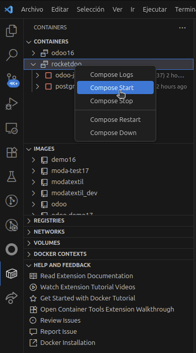 start-container